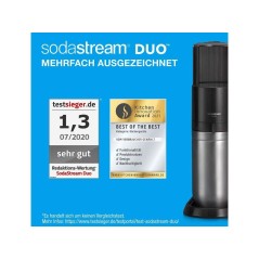 Sodastream DUO Promopack Titan - Ultimate Sparkling Water Maker with 3 Bottles & CO2 Cylinder - Unleash Refreshing Flavor!